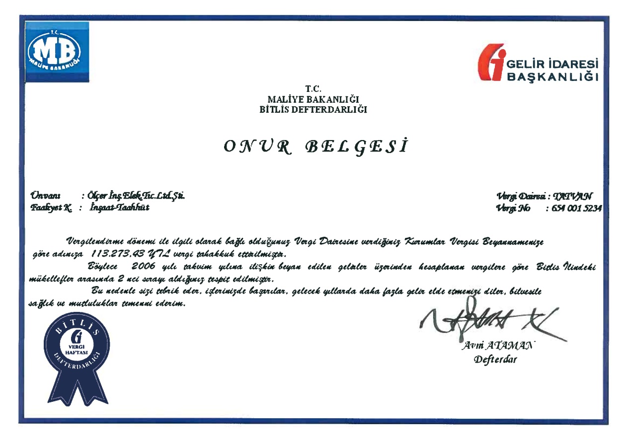 Kurumsal sorumluluğun bir kaydı.